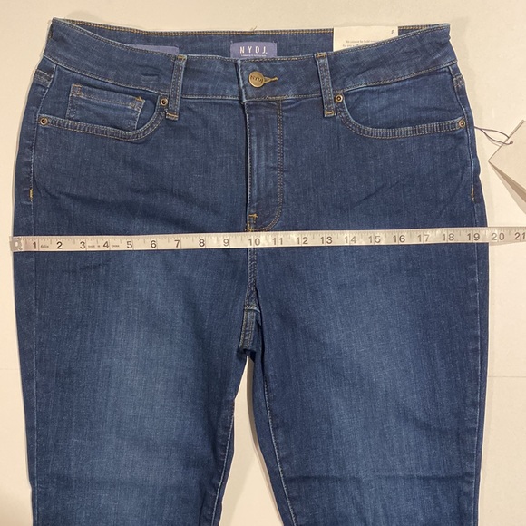 NYDJ SZ 8 Medium Wash Skinny Denim Blue Jeans New D31 - Picture 14 of 16